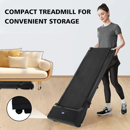 [ US in STOCK] under Desk Treadmill, Slim Flat Walking Pad, Portable Walking Jogging Machine for Home Office Exercise - Remote Control, LCD Display, Stored under Sofa Free Installation